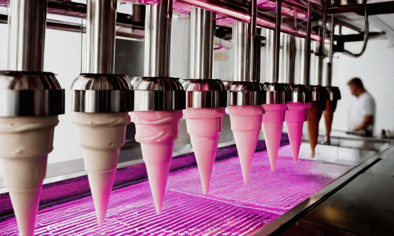 Futuristic Ice Cream Factory